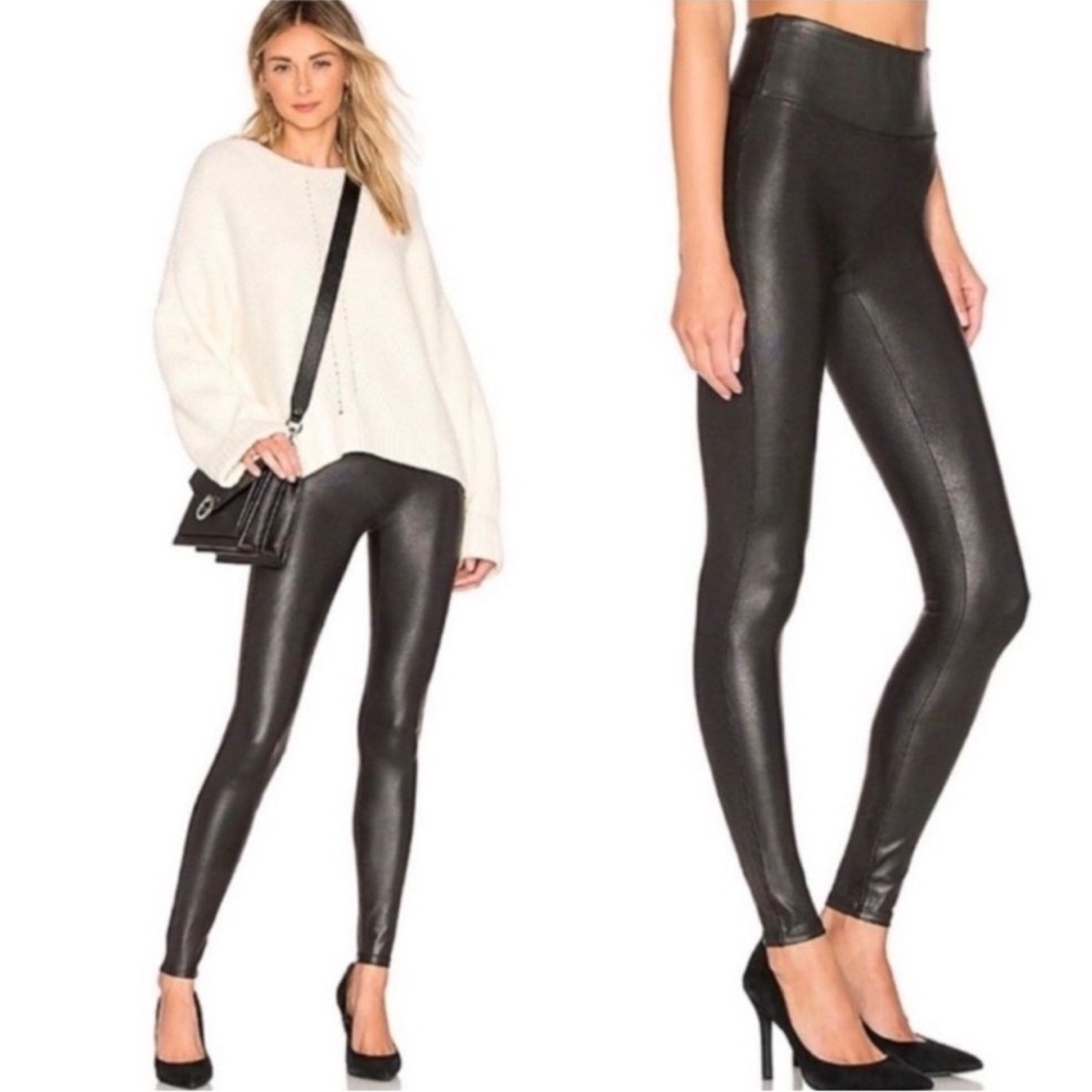SPANX Faux Leather Black Leggings